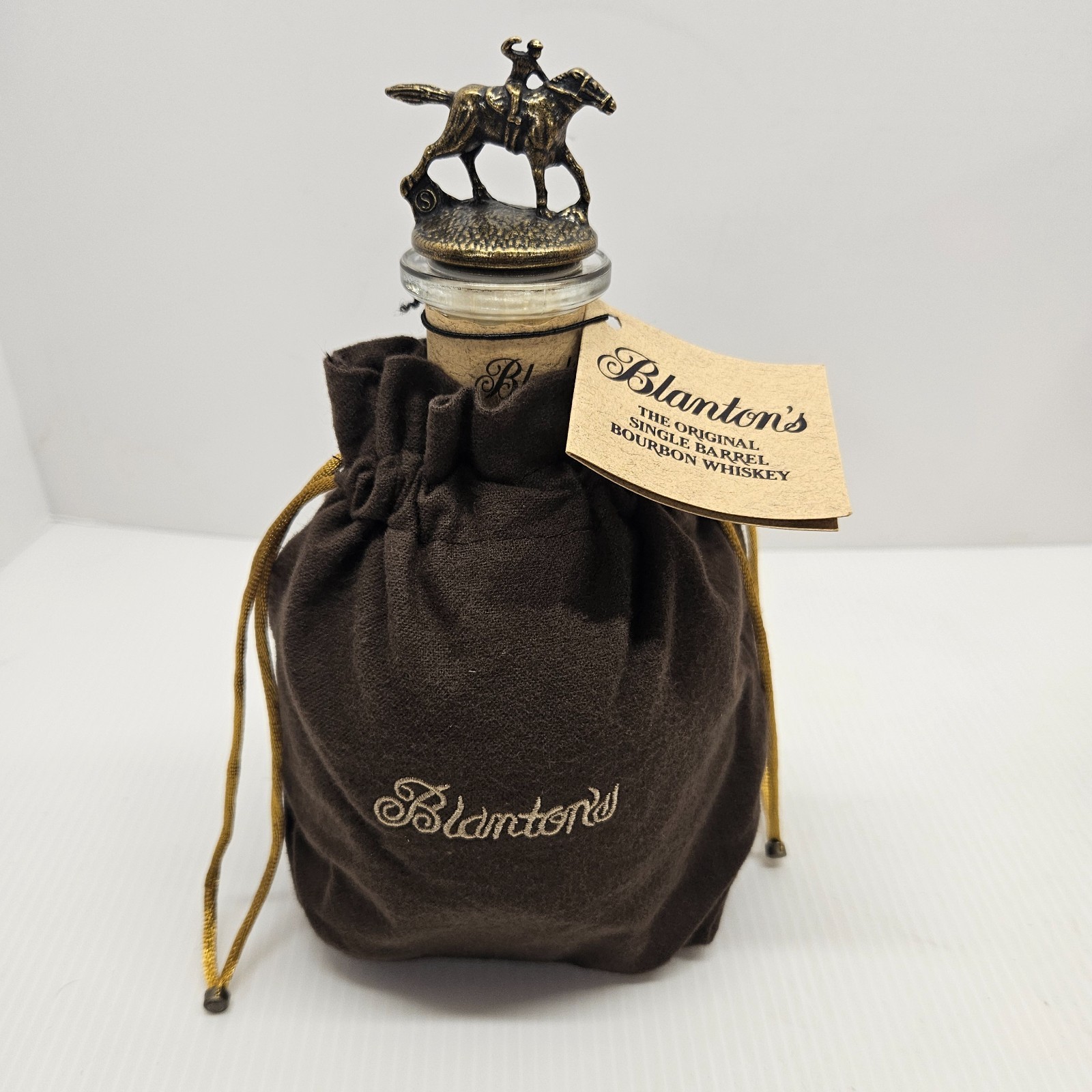 Blanton's Kentucky Bourbon 750ml Empty Bottle, Bag, Box & “S” Stopper