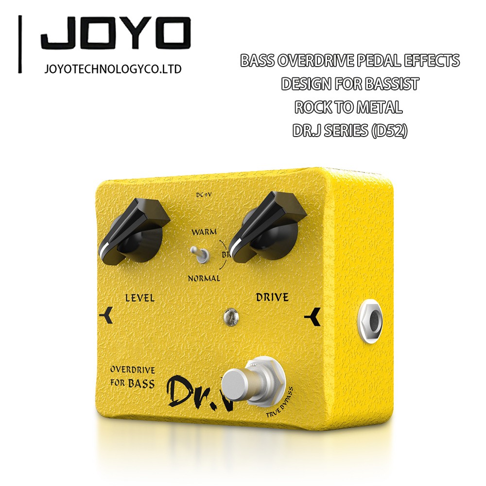 JOYO D52 Bass Overdrive Pedal Effects from Rock to Metal Design for Bassist