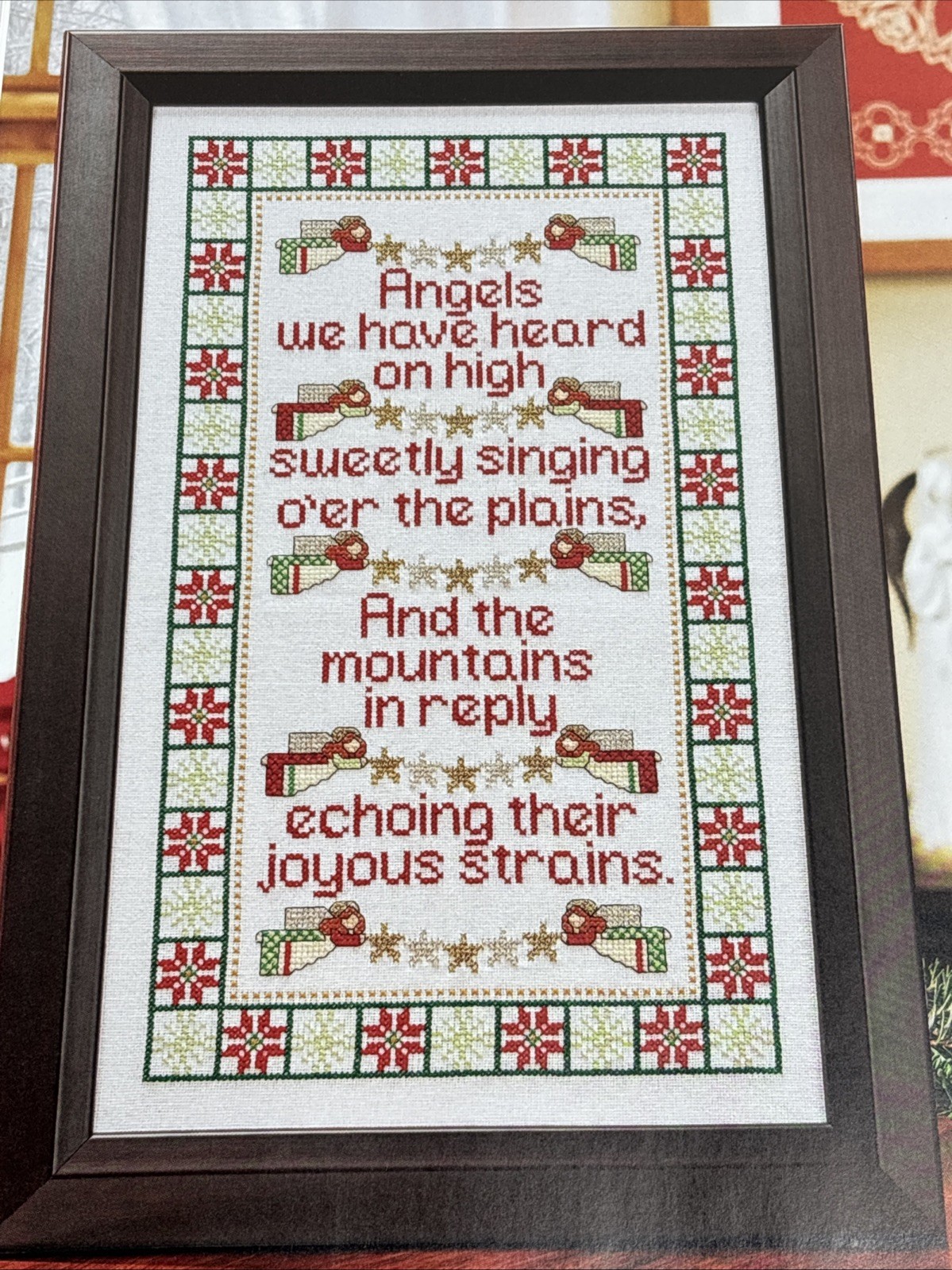 Sweetly Singing Angels Cross Stitch Pattern Pages From Book