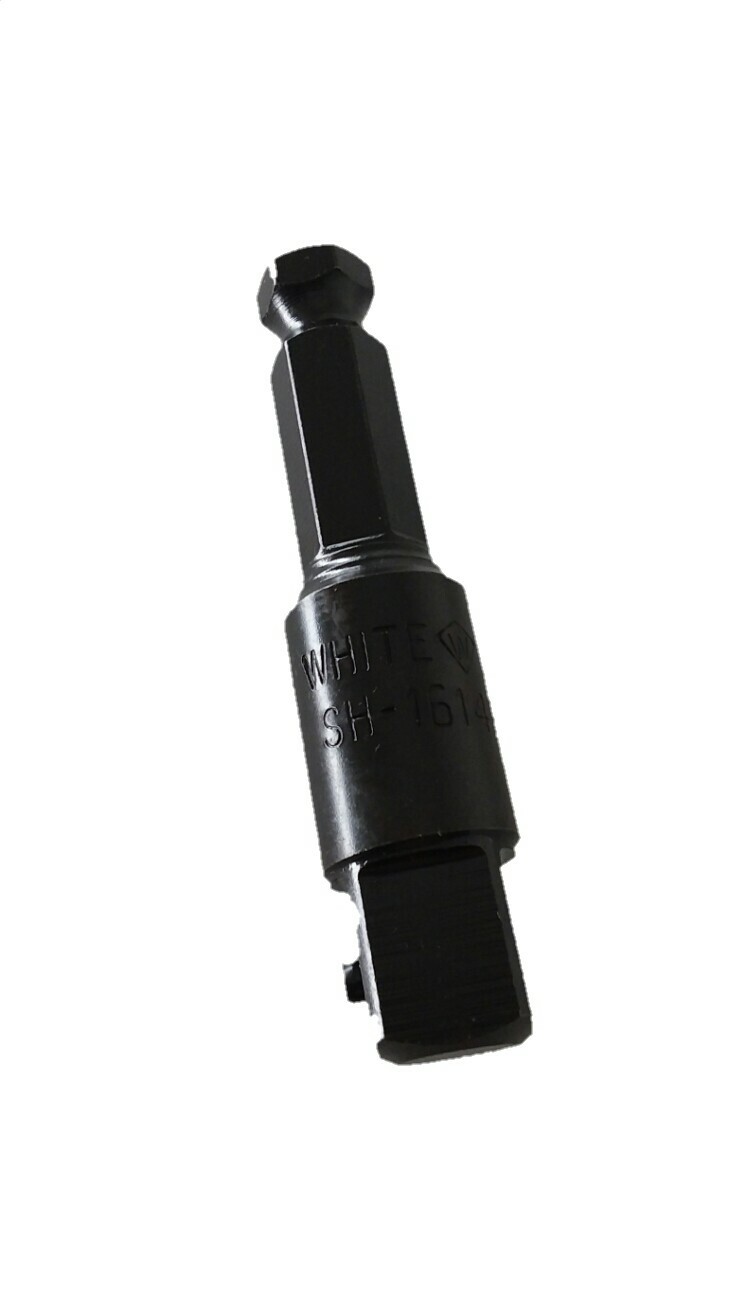 WHITE-USA  LINEMAN'S 7/16" to 1/2" IMPACT SOCKET ADAPTER WITH DETENT PIN