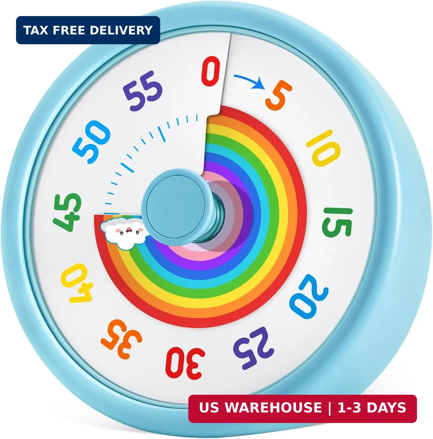 Visual Timer for Kids, 60 Minute Countdown Timers for Classroom Kitchen Office,