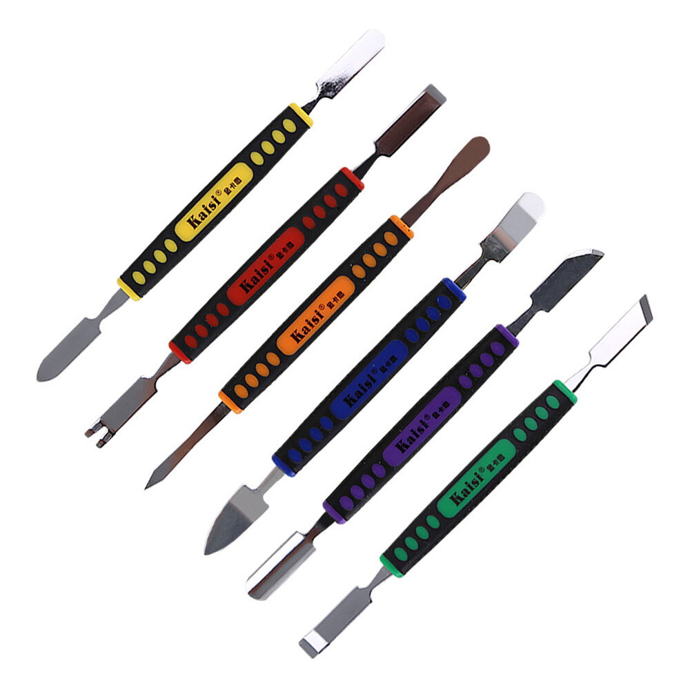 Metal Crowbar 6-Piece Set, Electronic Repair Opening Pry Tools Double Head