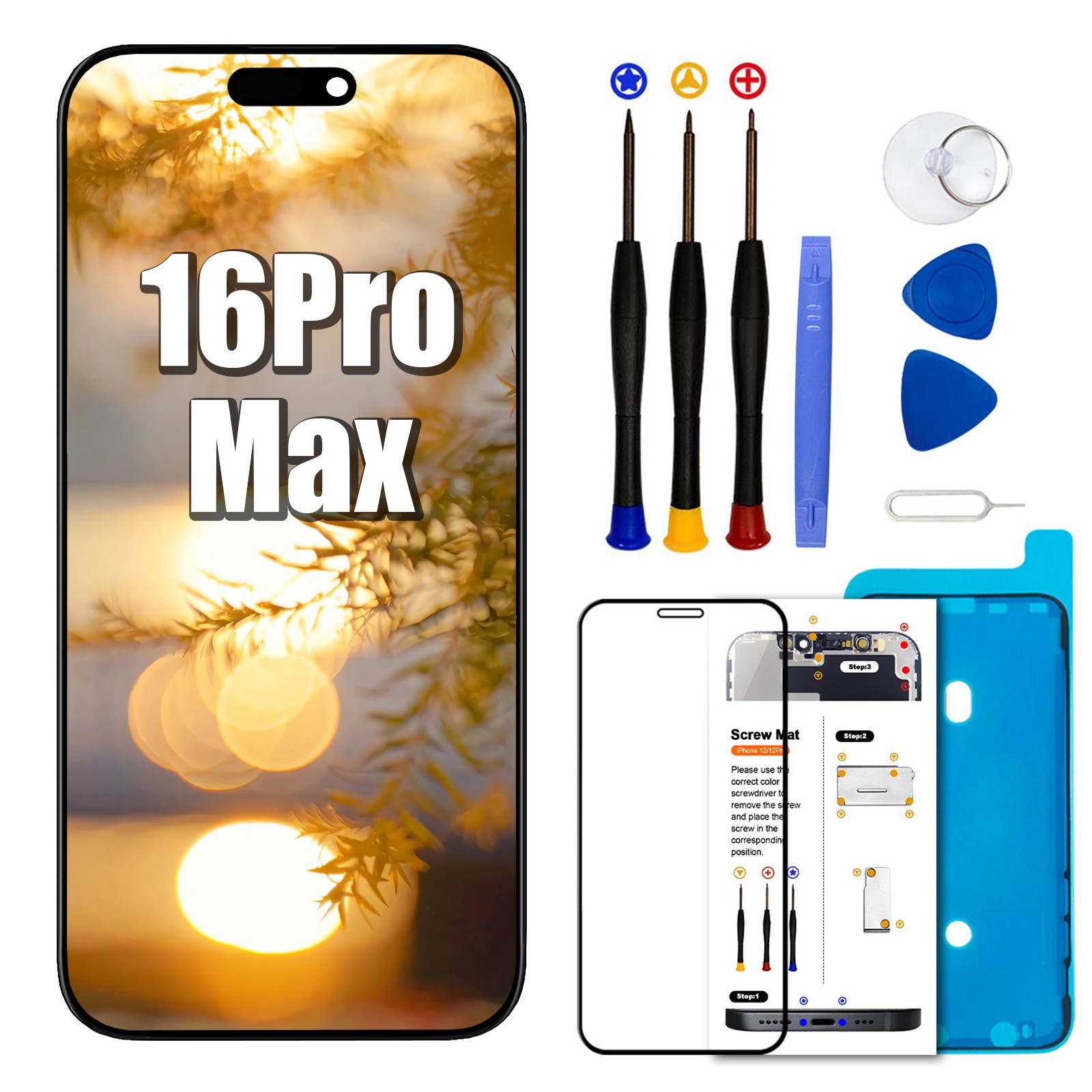 NEW For iPhone 16 Pro Max LCD Screen Replacement Incell Display Touch + Tools