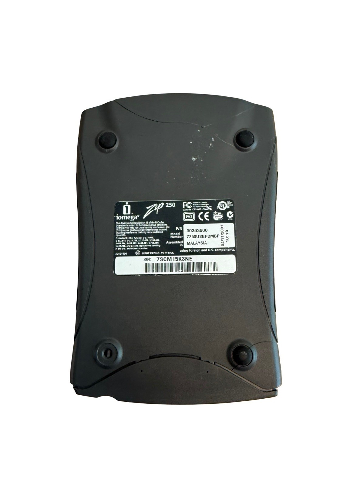 Iomega Zip 250 External Drive Data Blue USB Storage Disk Drive - Not Tested
