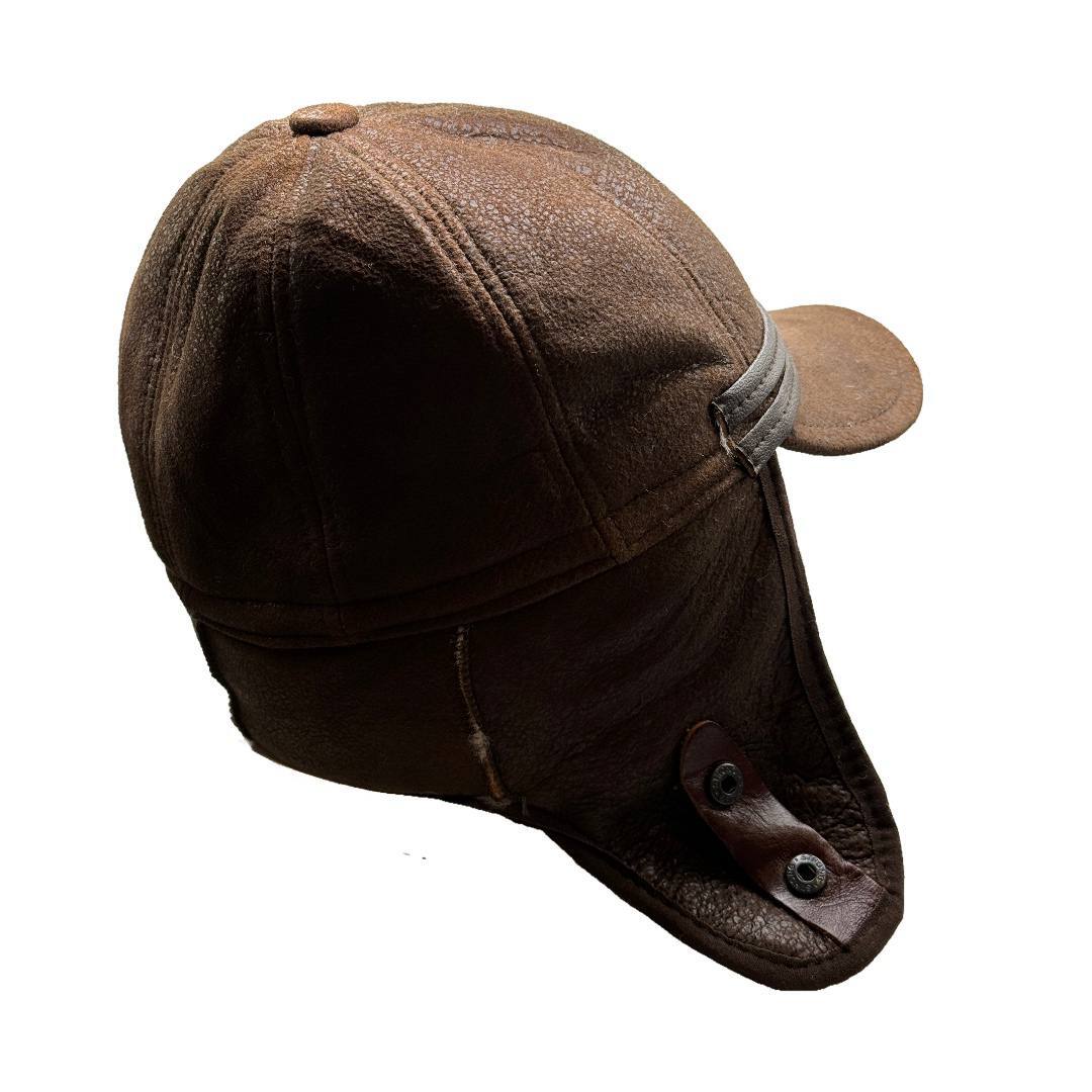 Men's FUR WINTER HAT Sheepskin Shearling LEATHER TRAPPER USHANKA Hat M-XXXL