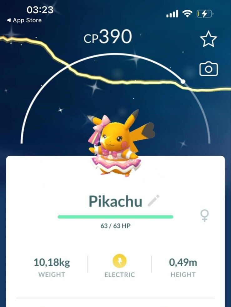 Pokémon Shiny Pikachu PopStar Costume Pop Star  - PTCs - Read Description