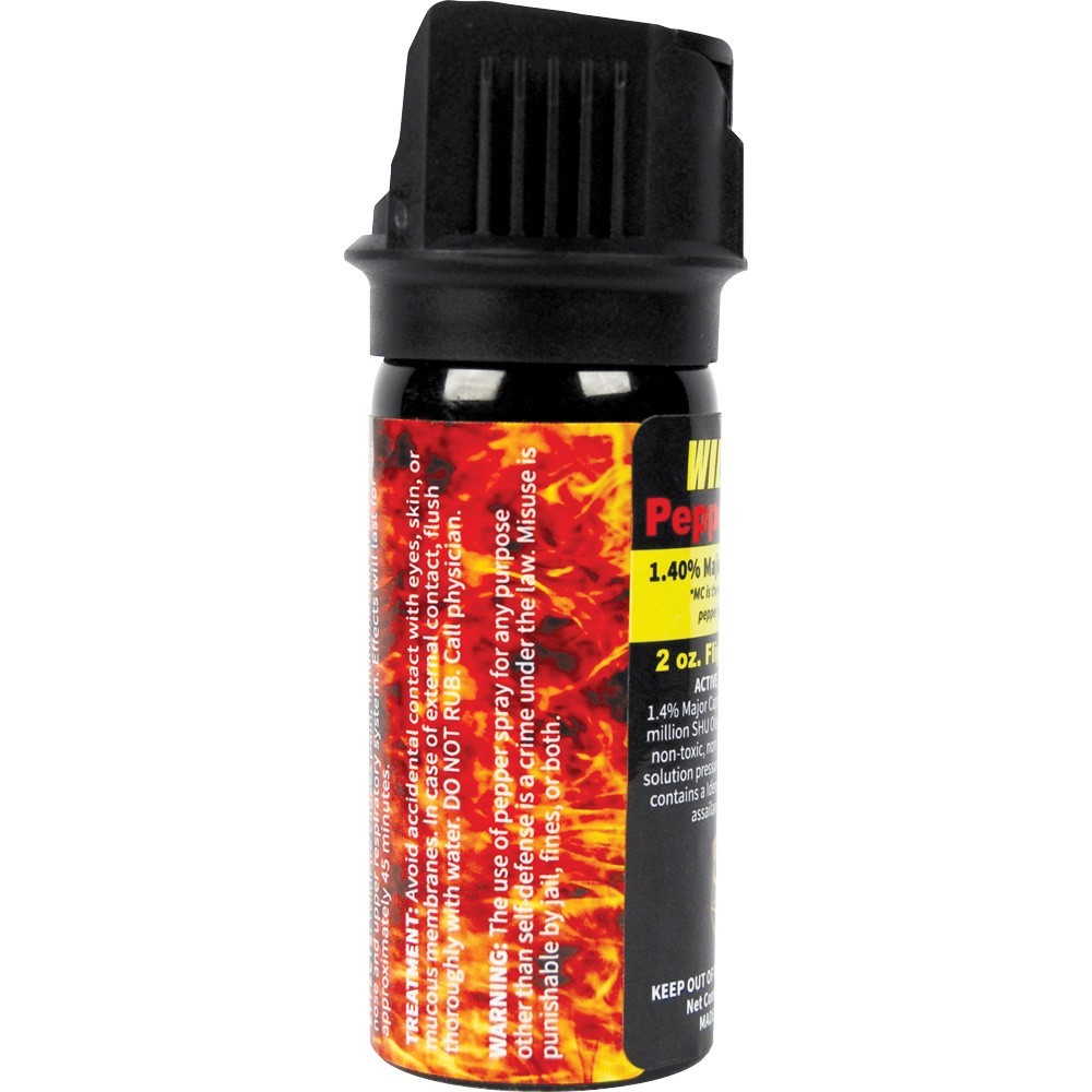 WildFire 1.4% MC 2 oz Self Defense Police Pepper Spray Flip Top Stream