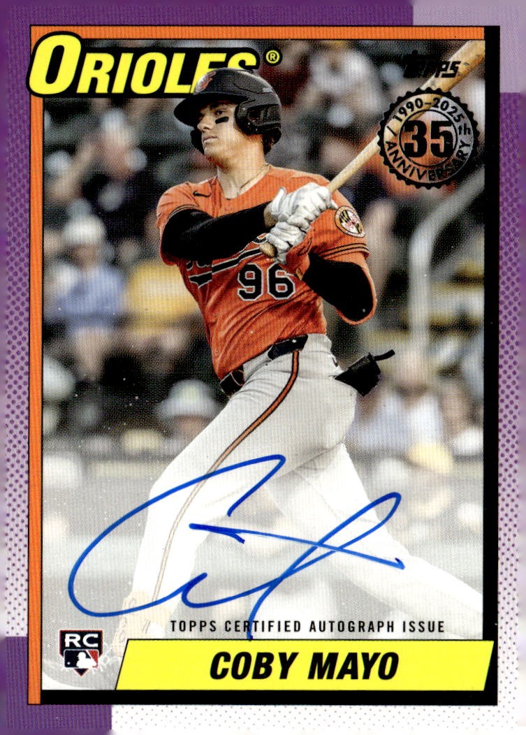 2025 Topps '90 Topps Autographs #90ACMA Coby Mayo Auto - NM-MT