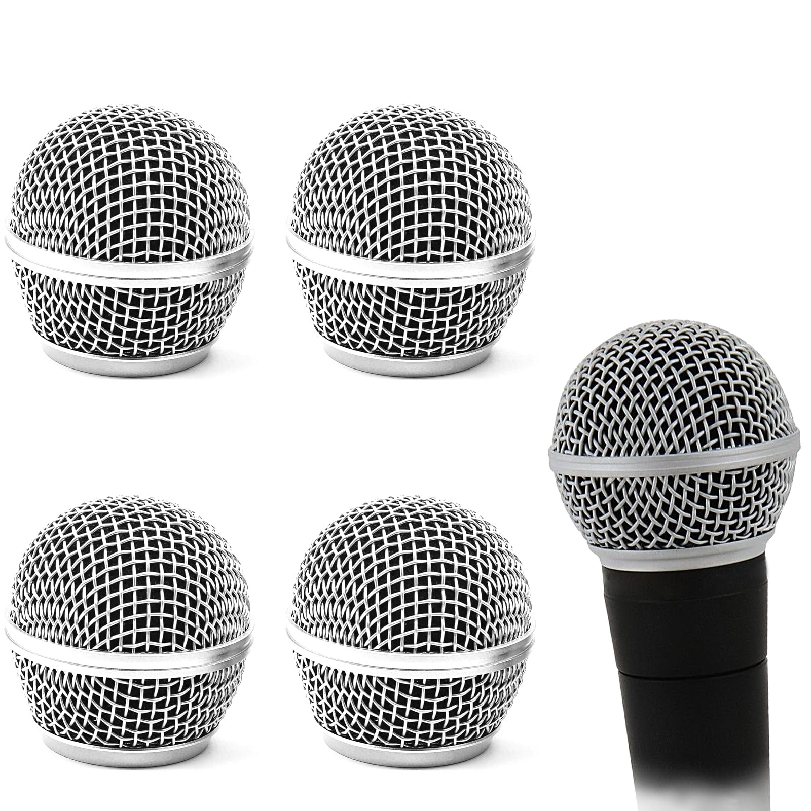 4 Pack SM58 Microphone Head Replacement Standard Size Grille Mic replacement ...