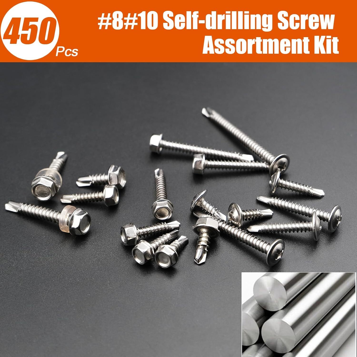 450PCS #8#10 Self 510PCS-Modified Truss Head, 450PCS-Hex/Modified Head
