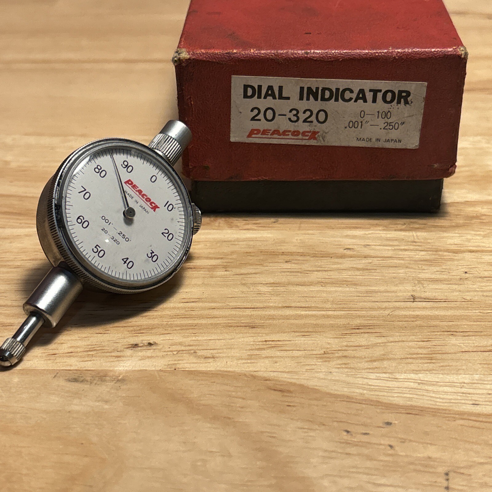 PEACOCK DIAL INDICATOR 20-320 - 0-100 - .001"- .250"