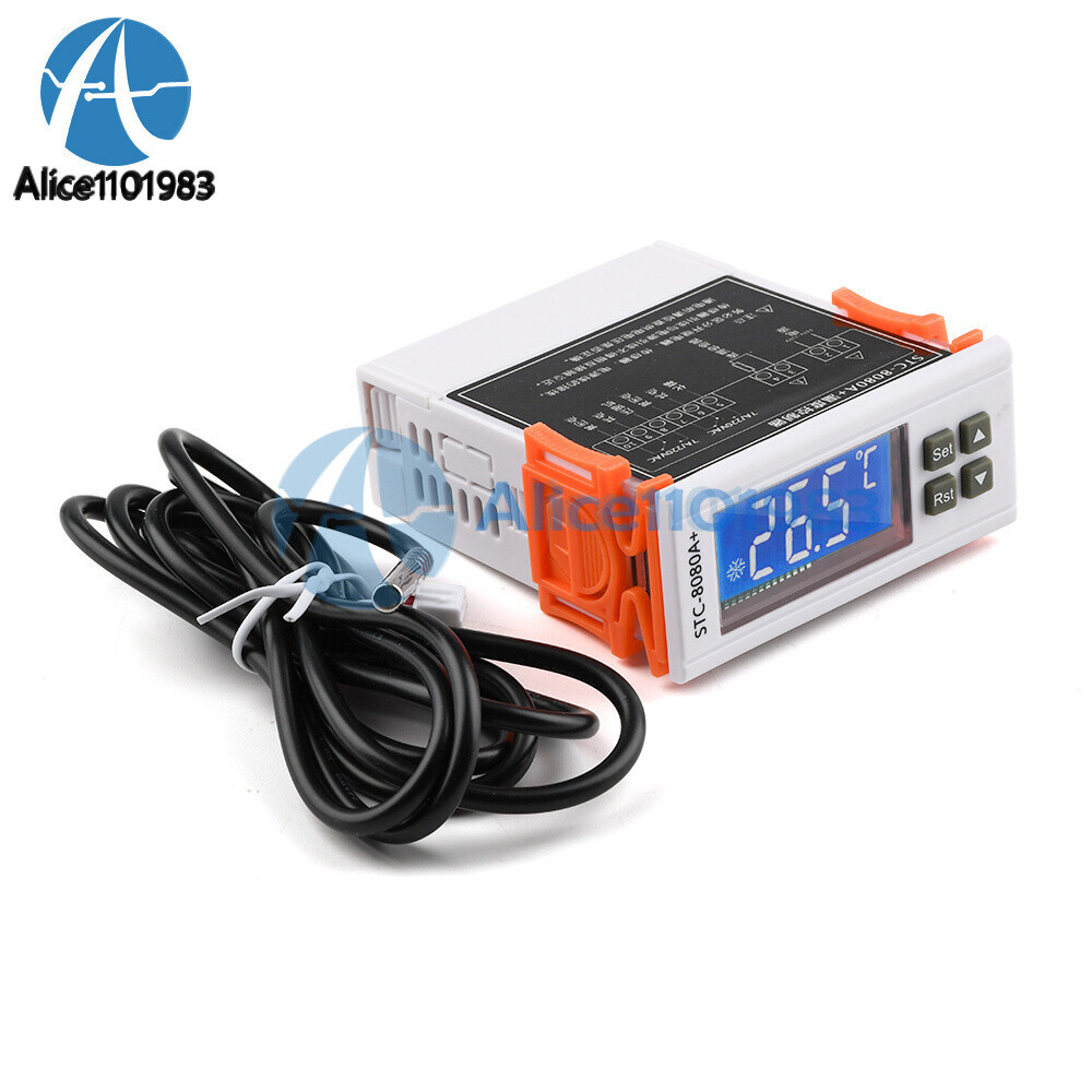 Digital STC-8080A+ Temperature Controller 12/24/220V Automatic Timing Thermostat