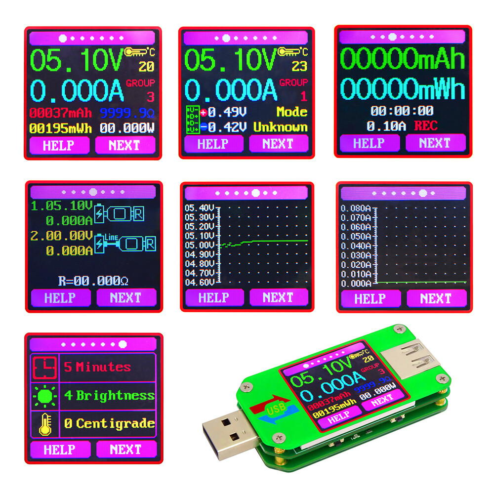 USB Battery Power Tester Digital Multimeter Voltmeter Voltage Current QC2.0/3.0