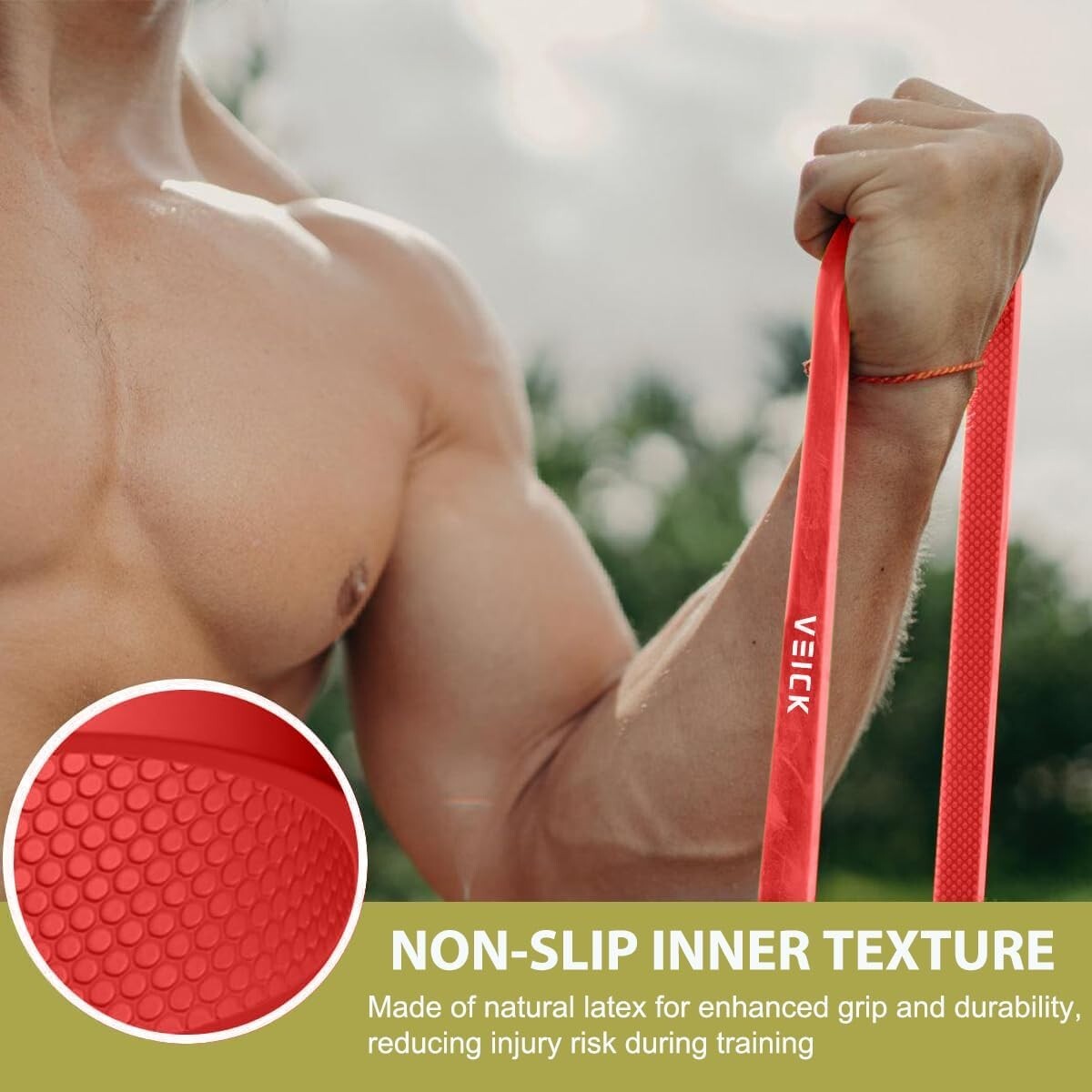 "VEICK Resistance Bands Set 4 Levels Durable Exercise Stretching and Training "