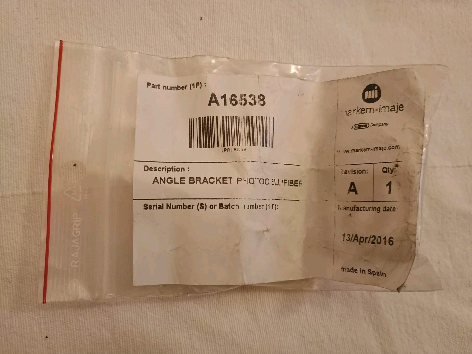 NEW MARKEM IMAJE A16538 ANGLE BRACKET PHOTOCELL
