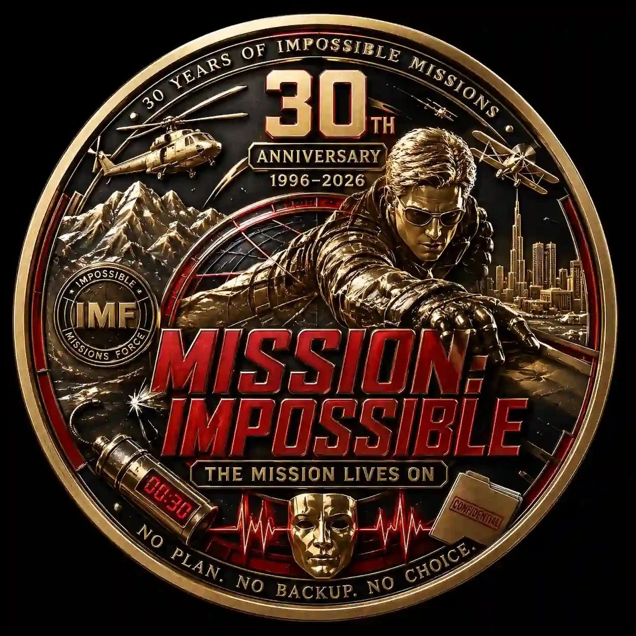 Mission Impossible 30th Anniversary Movie  Collectible Metal Coins C133