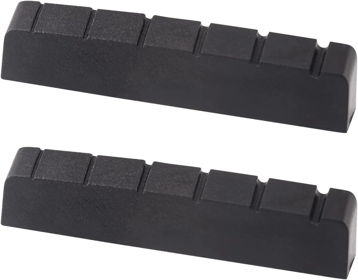 6 String Graphite Guitar Nut Pre-Slotted Top Nut Compatible with Les Paul LP SG