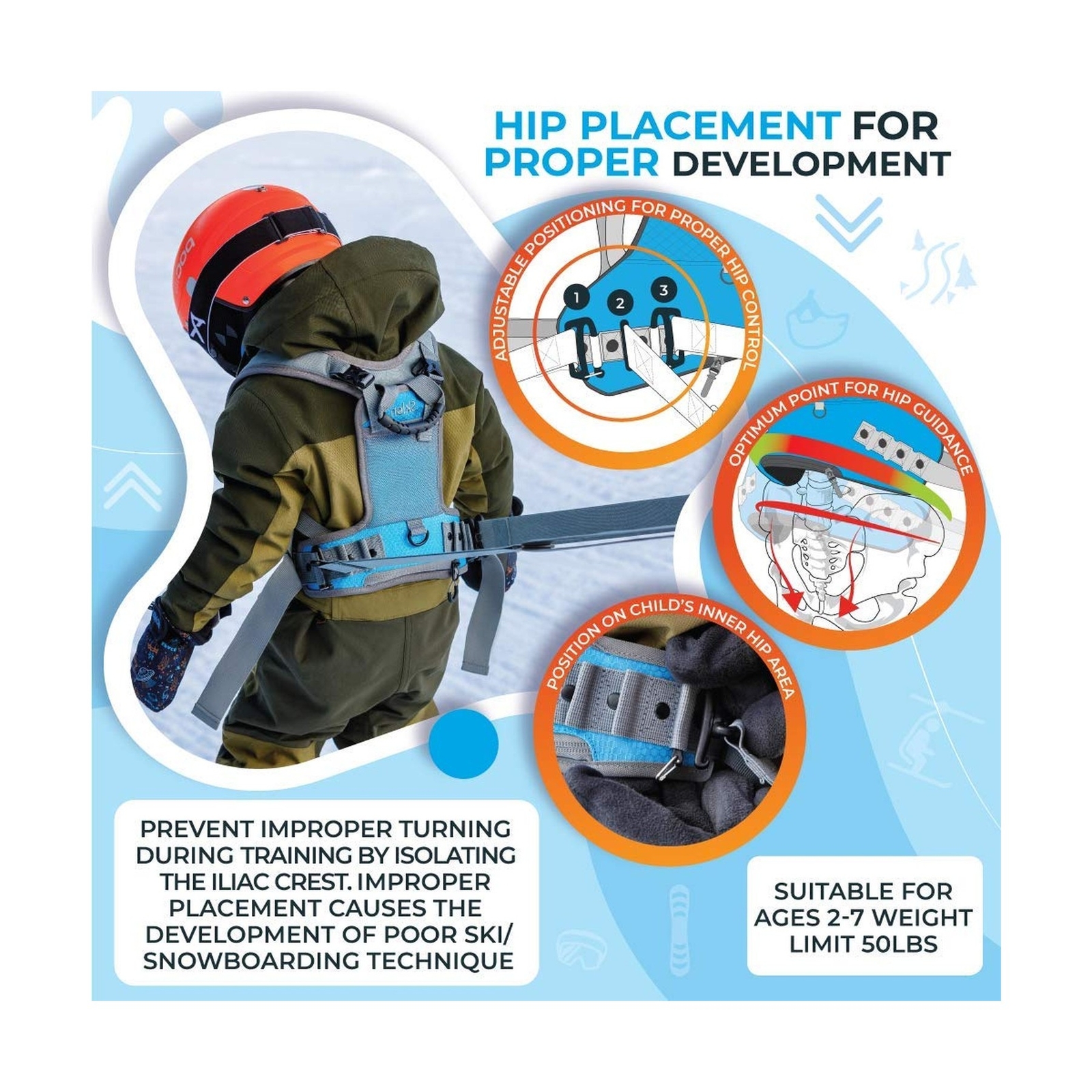 Ski & Snowboard Training Harness + Ski & Pole Carrier Bundle - Teach Your Chi...