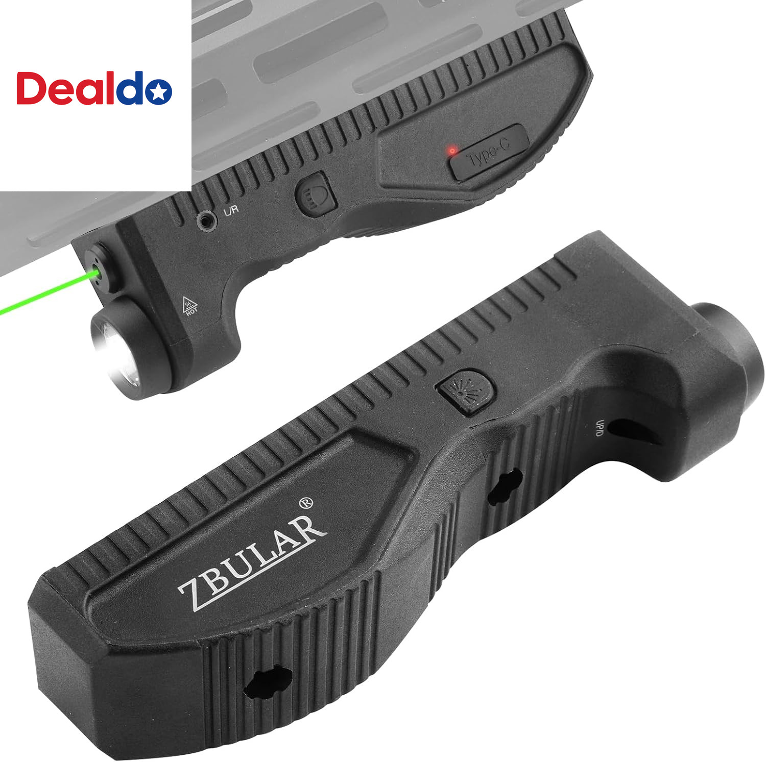 1650 Lumens Strobe Function,Light Laser Combo Compatible with M-Lok Rail Surface
