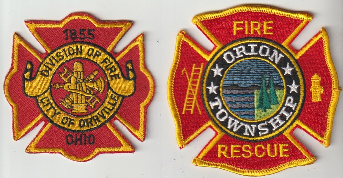 City of Orrville & Orion Township MI Fire Rescue patches shipped from Australia