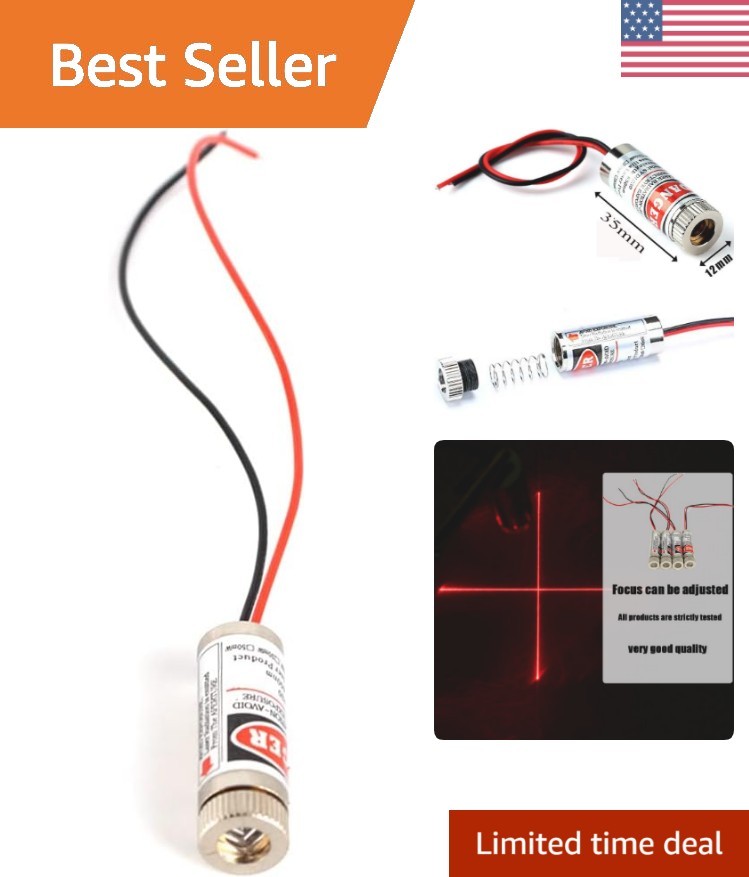 Versatile Red Laser Module: Adjustable Focal Length for Targeting & Testing