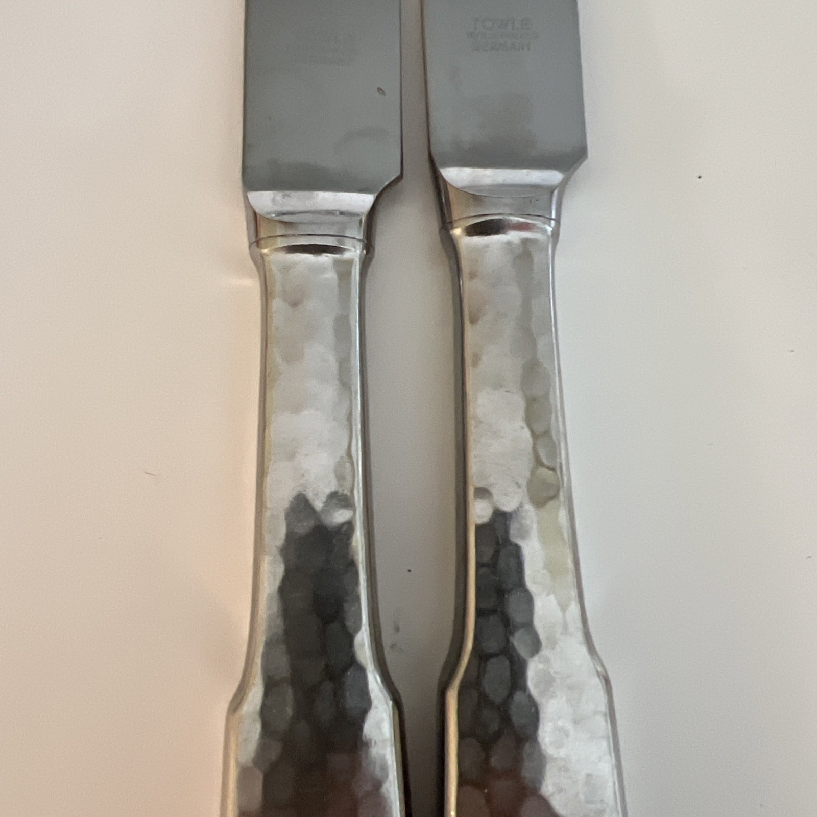 HAMMERSMITH (2) Towle Dinner Knife Germany Stainless Glossy 18/8 Flatware Two