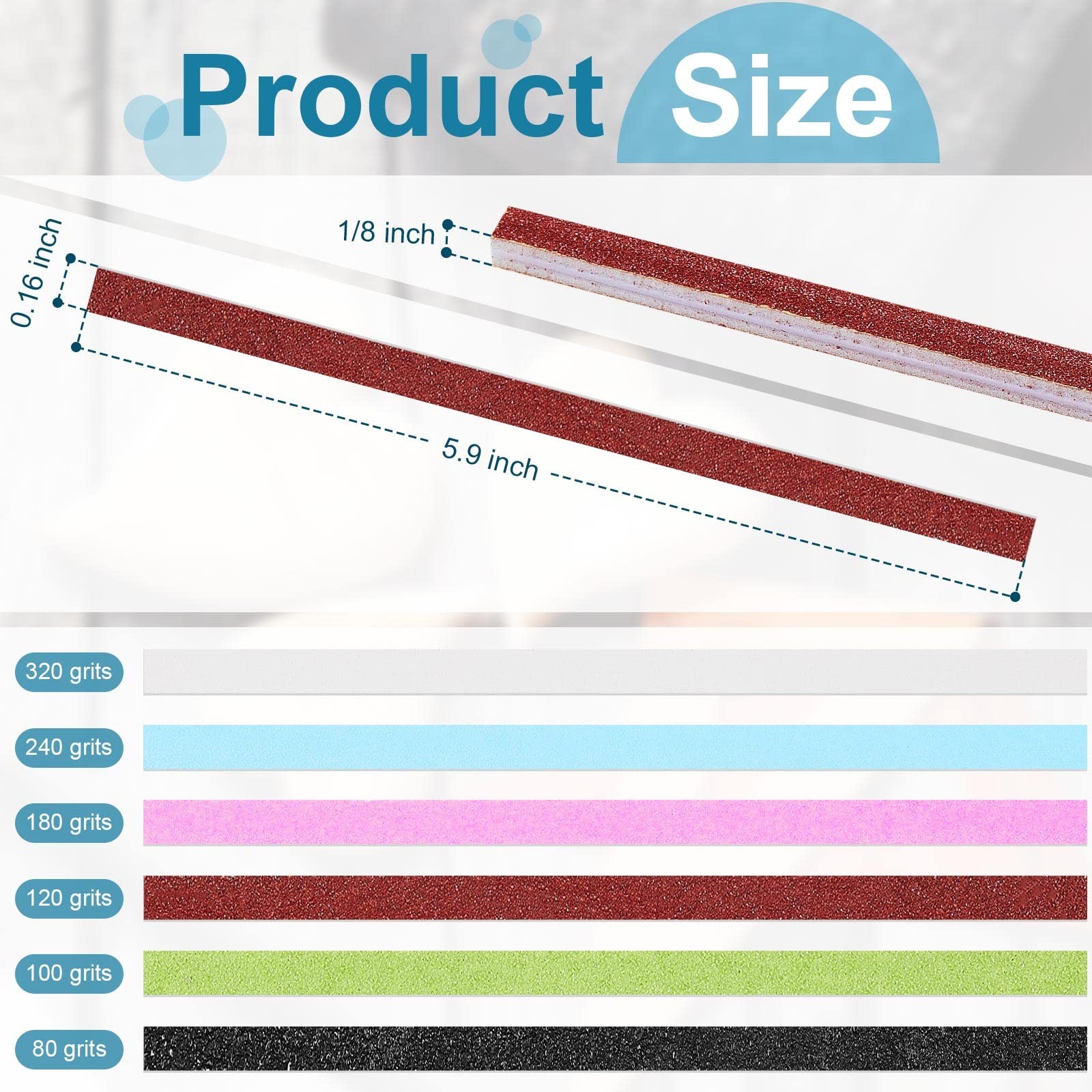 Honoson 60 Pcs Sanding Sticks for Plastic Models Set Include 30 Polishing...