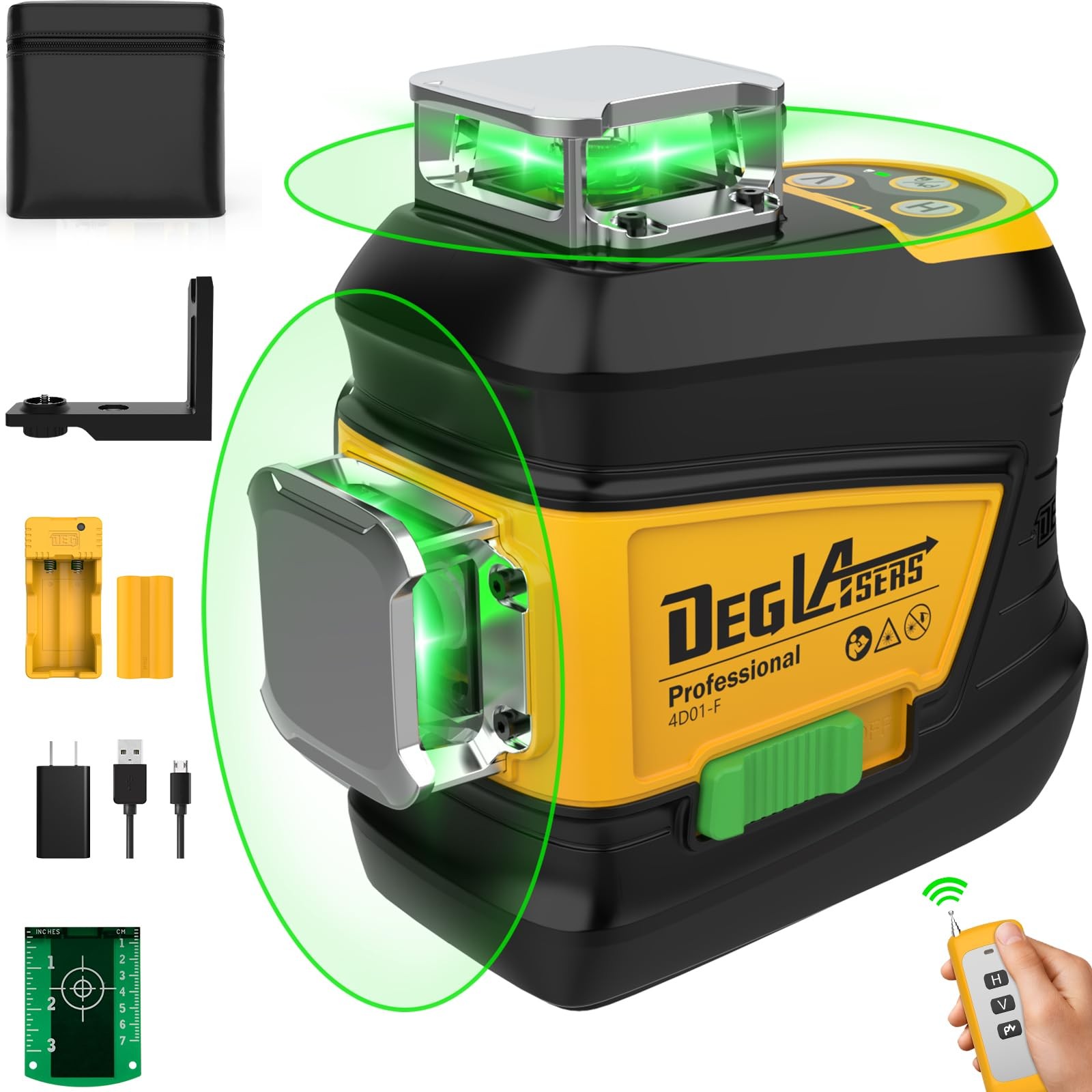 Laser Level 360 Self Levelingdeglasers 3X360 Green Cross Line Laser Level For