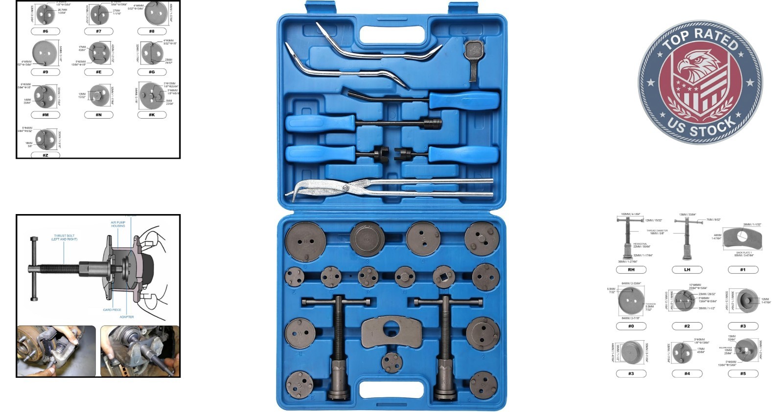 Brake Tool Kit: 26 Precision Tools for Disc & Drum Brake Installations