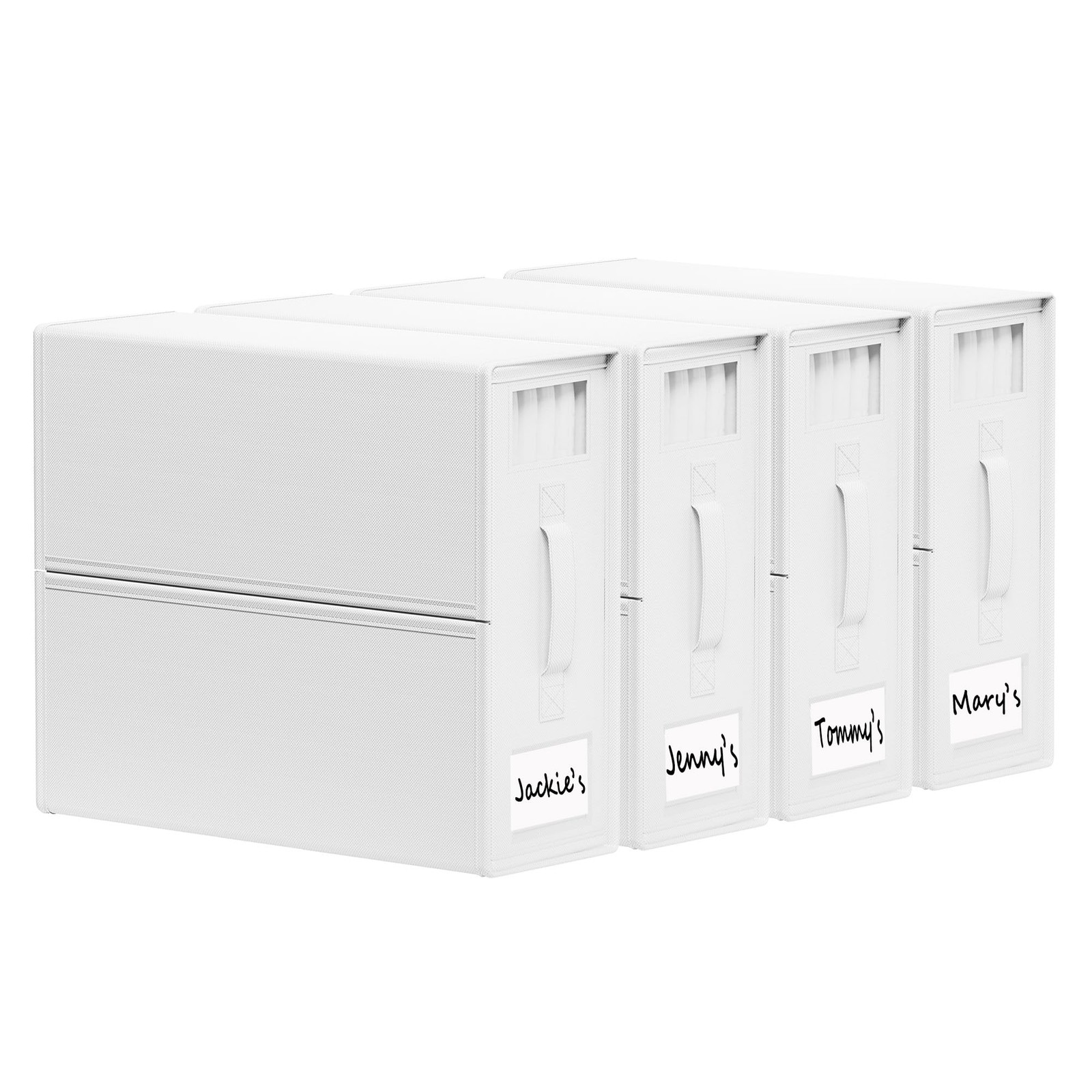 SheetCube Bed Organizers and Storage 4 Pack, Foldable Linen Closet Organizer ...