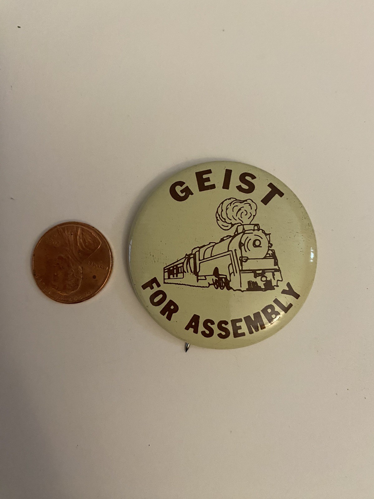 Geist For Assembly Political Pin Back Button P43