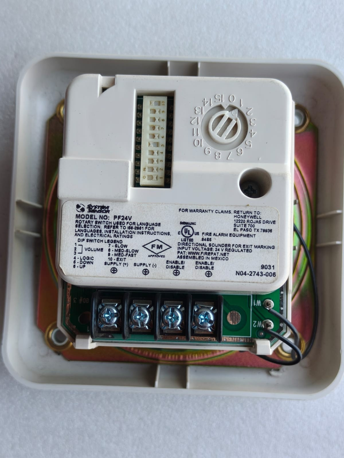 System Sensor ExitPoint PF24V