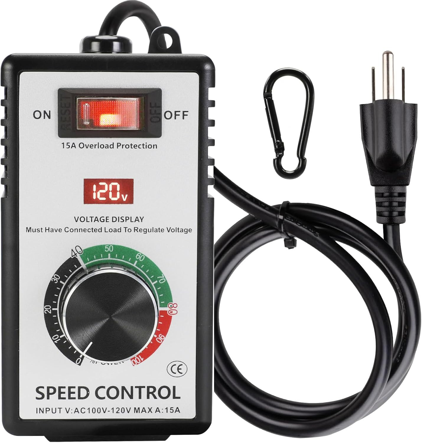 Variable Motor Speed Controller AC 100V-120V 15A, 4000W Speed Control Switch