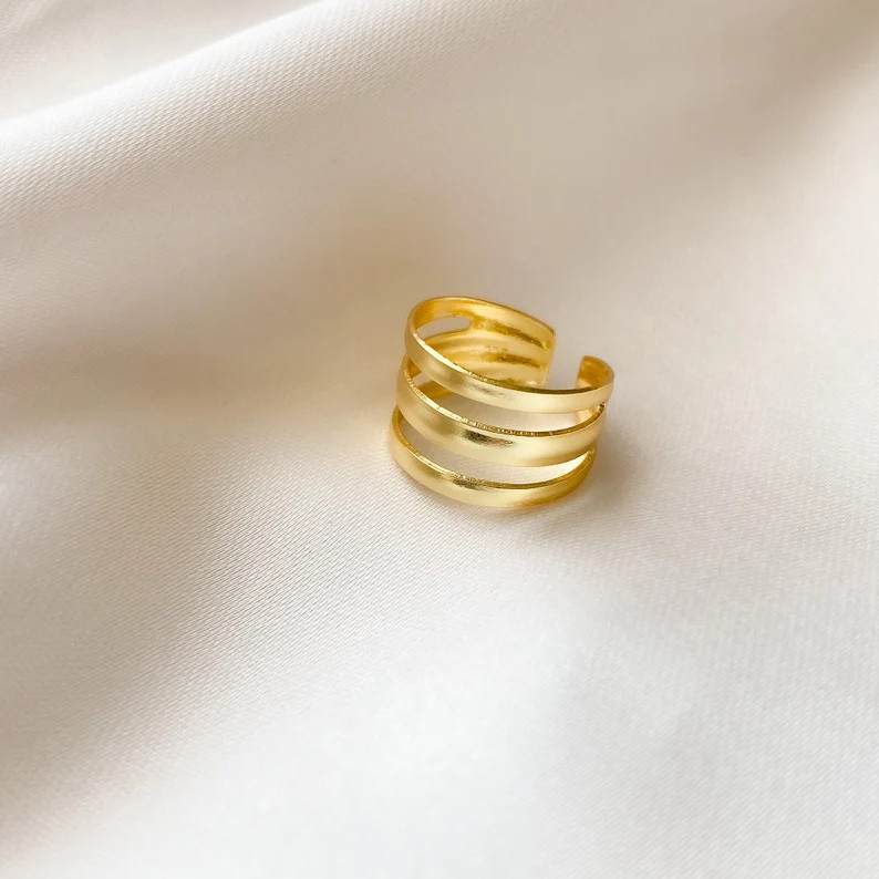 Pure 925 Sterling Silver Minimalist Pinky Dainty Triple Toe Adjustable Foot Ring