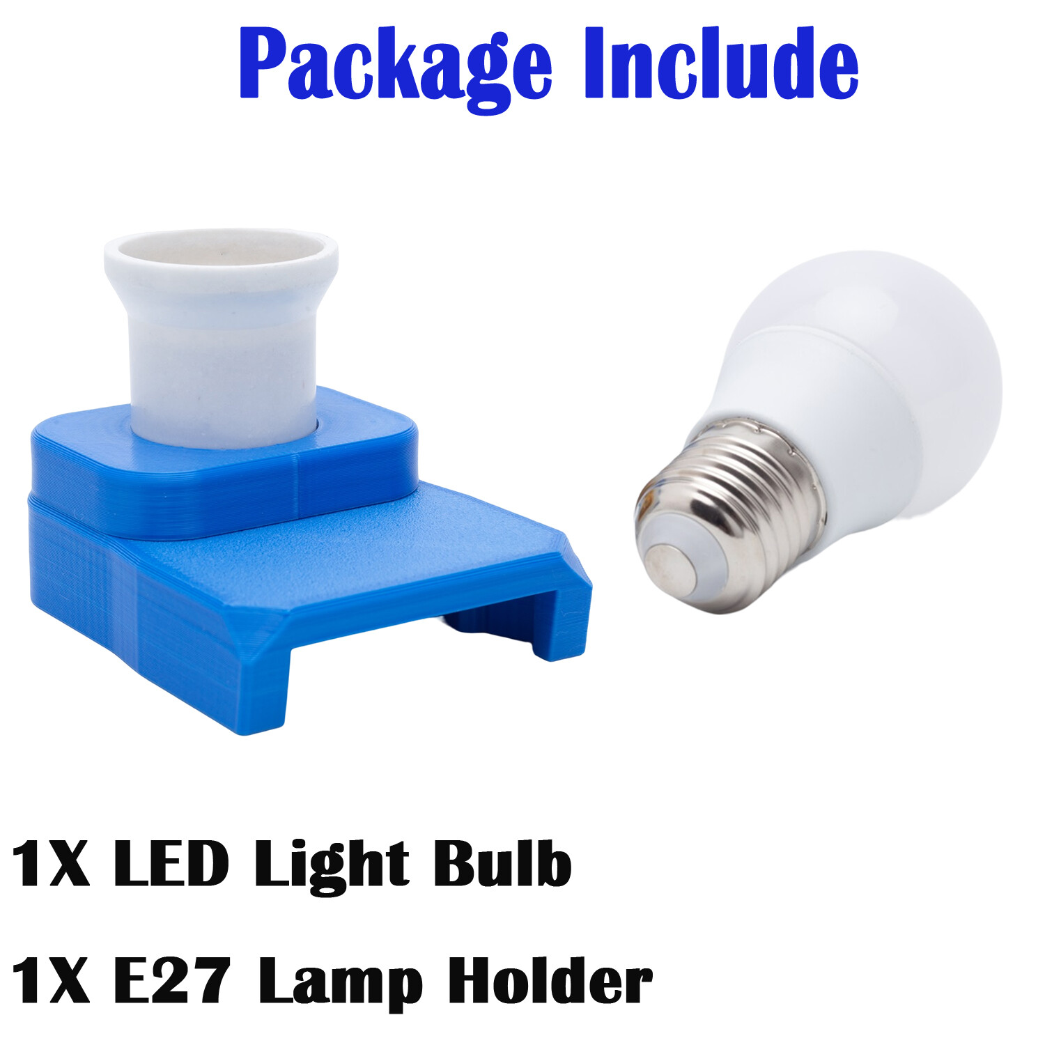 Portable E27 Bulb Lamp For Ko-balt 24V Series Battery Powered Indoor Work Light