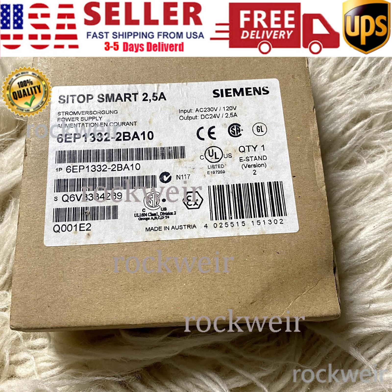 New Siemens SITOP smart 60 W power supply 6EP1332-2BA10 6EP13322BA10