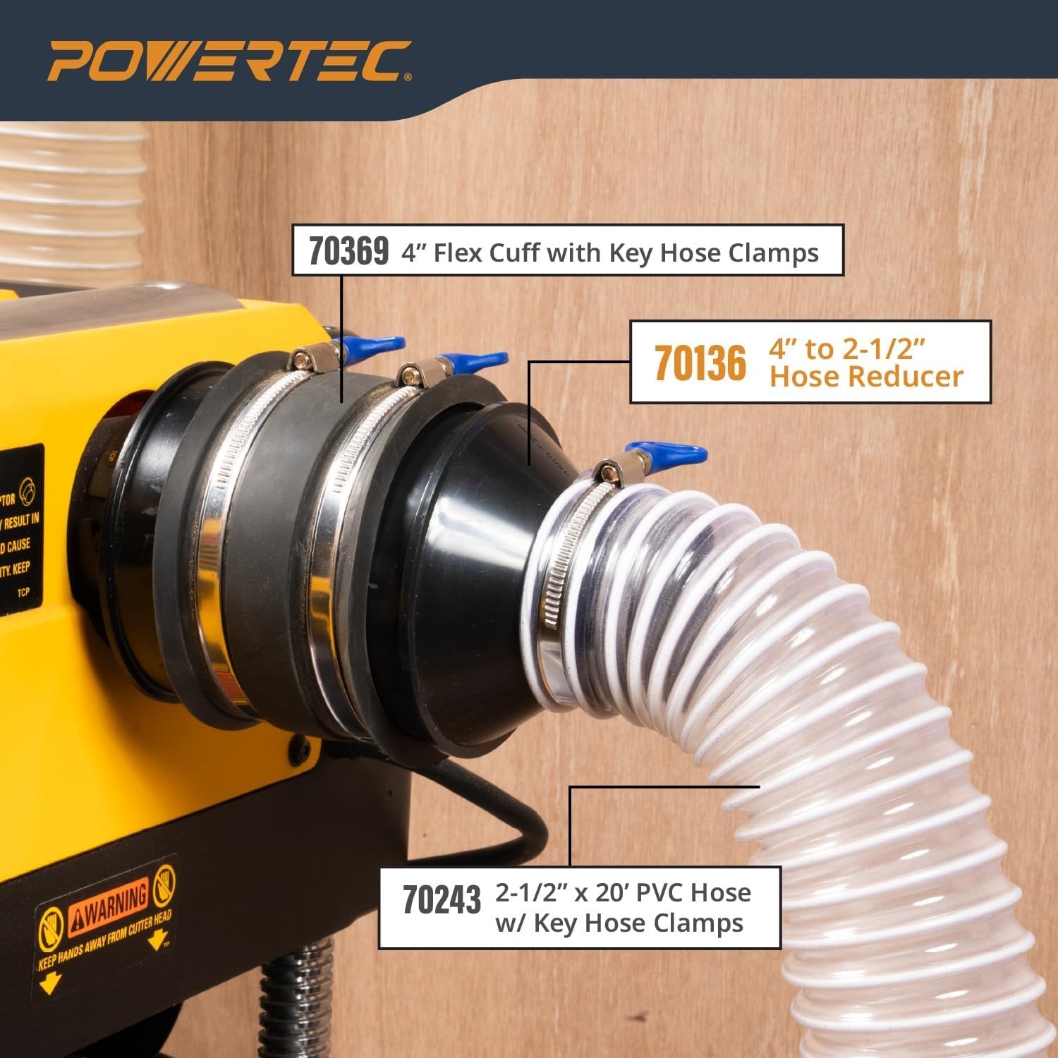 Versatile 4-Inch to 2.5-Inch Cone Reducer for Maximum Dust Collection Efficiency