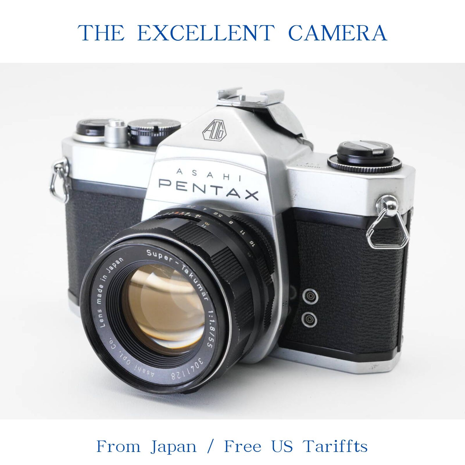 [Near MINT] Pentax SL 35mm Film Camera Super Takumar 55mm F/1.8 Lens From JAPAN