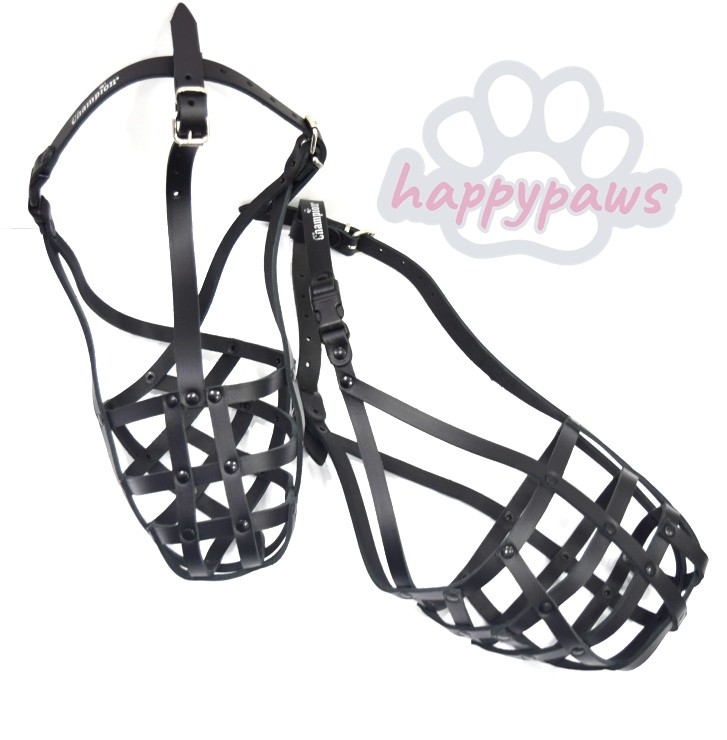 Leather Dog Muzzle |  English Bull Terrier | Strong & Practical | Metal Rivets