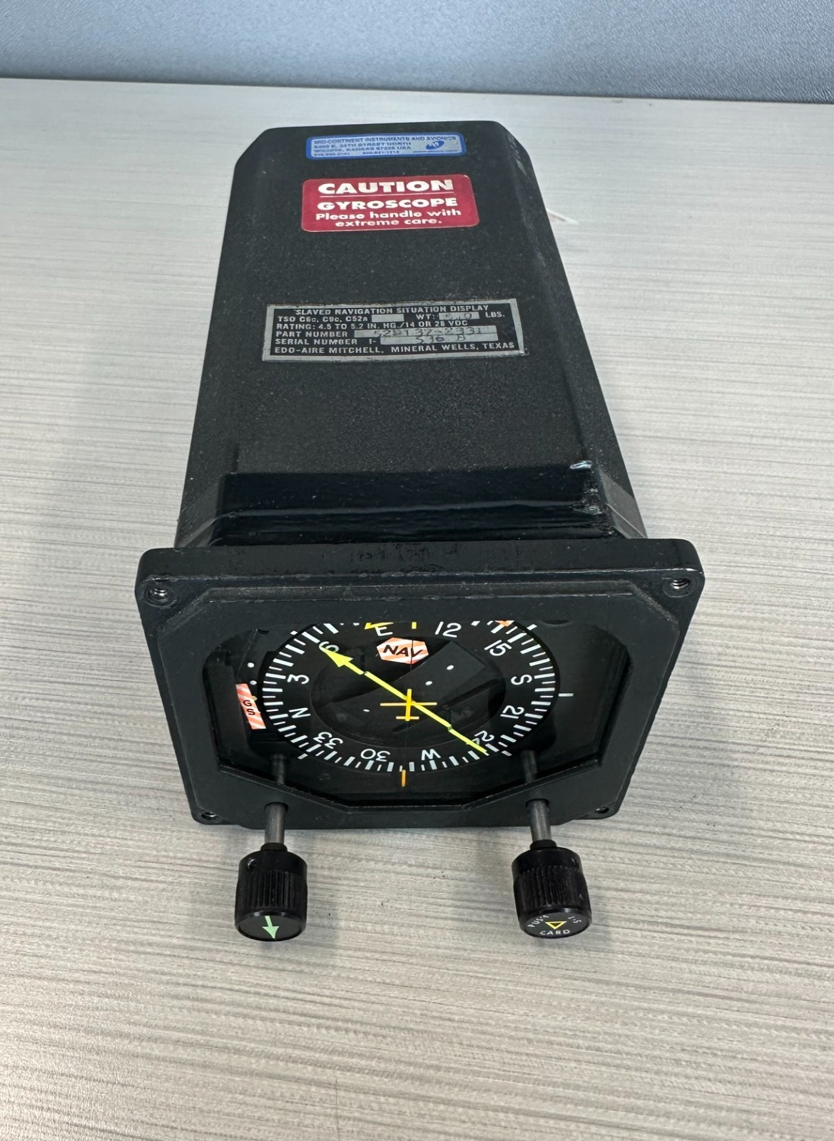 EDO-AIRE Slaved Navigation Situation Display 52D137-2331