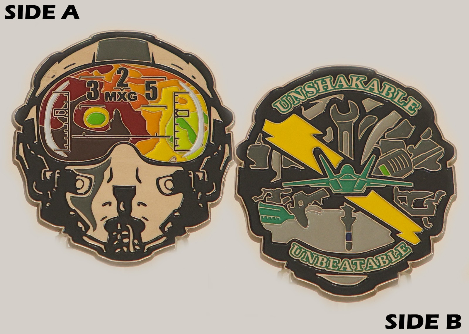325 MXG Unshakable Unbeatable Air Maintenance Challenge Coin  M#4