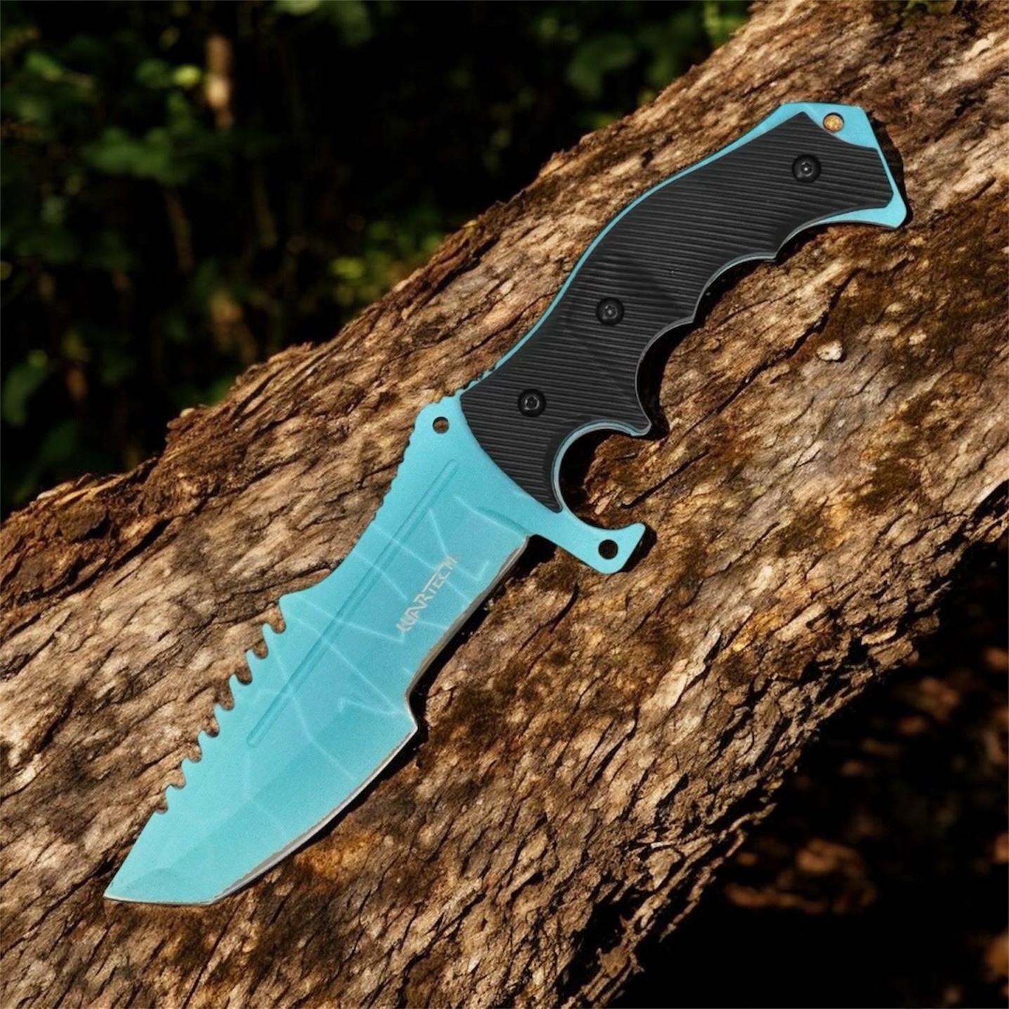 11" COUNTER-STRIKE CSGO  HUNTSMAN KNIFE Aqua  Hunting Bowie Survival CS:GO 202C