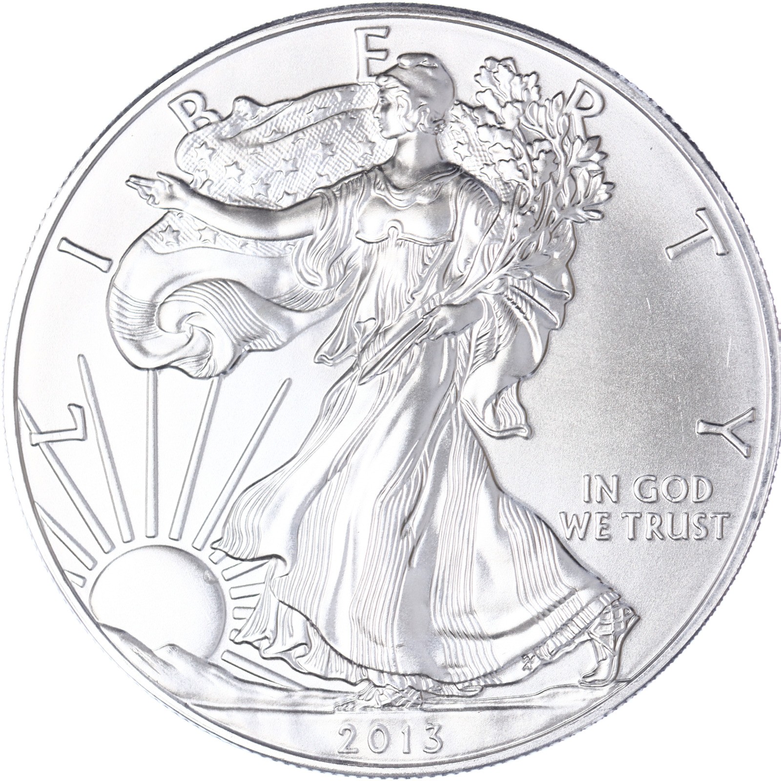 2013 American Silver Eagle 1 Oz Gem Brilliant Uncirculated Coin