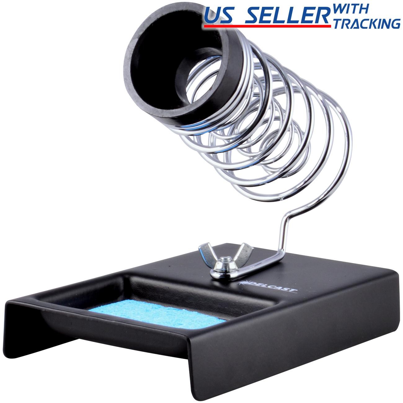 Delcast Soldering Iron Stand Holder Metal Base with Cleaning Sponge