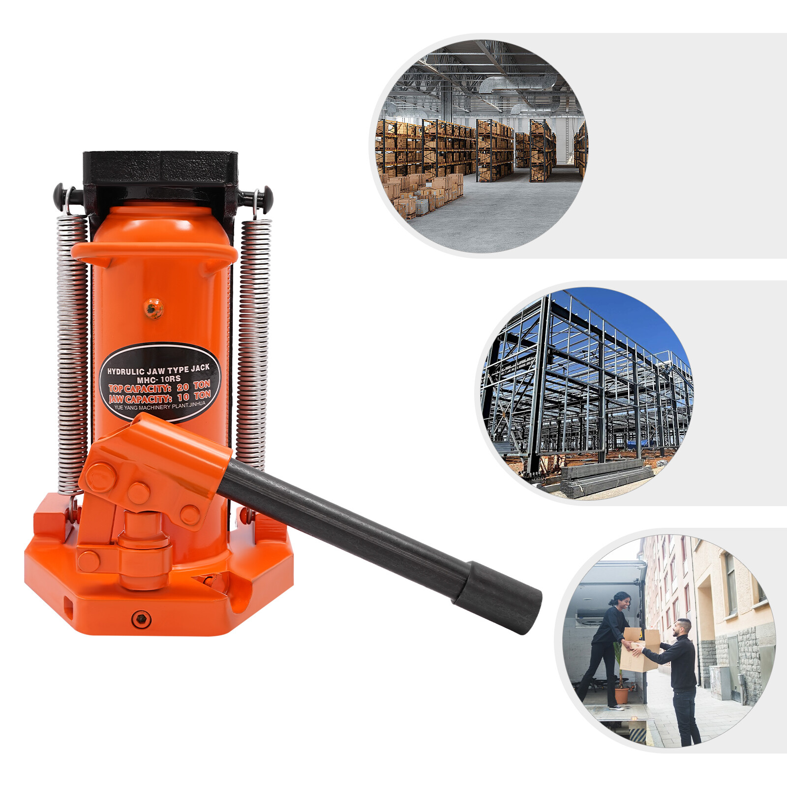 Hydraulic Machine Toe Jack Lift Lifting Capacity 10 Ton Toe 20 Ton Top Capacity