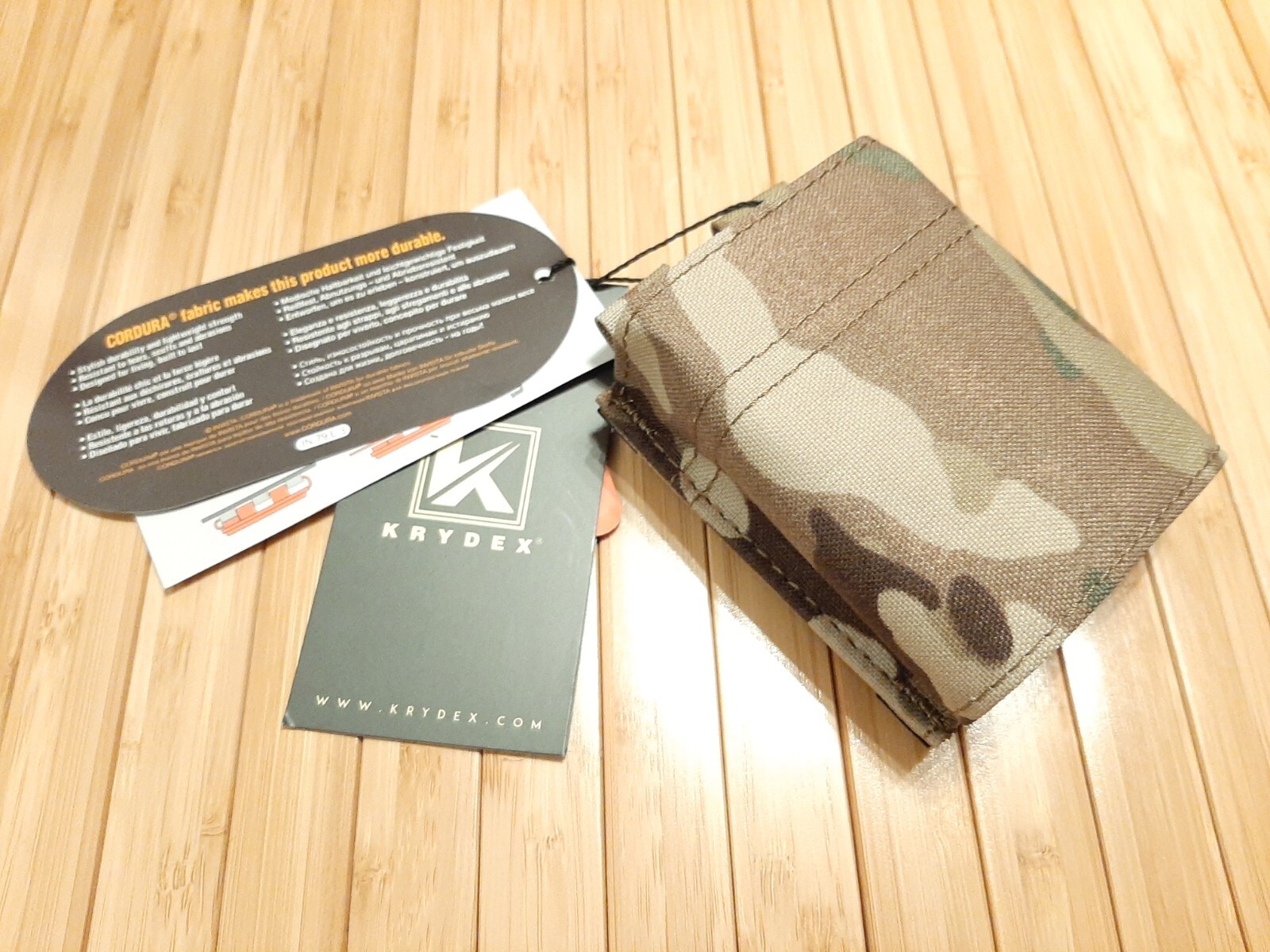 Krydex CAMO MOLLE 5.56 MAG POUCH WITH QUICK RELEASE / POUCH INSERT