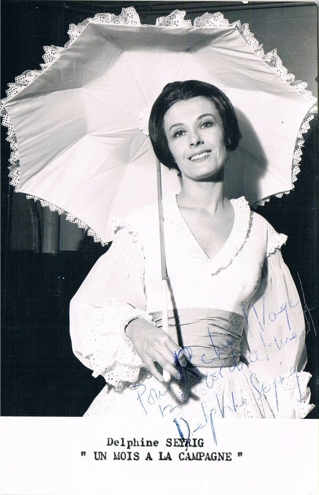 Delphine Seyrig 1932-90 genuine autograph signed photo 4"x6" French actress
