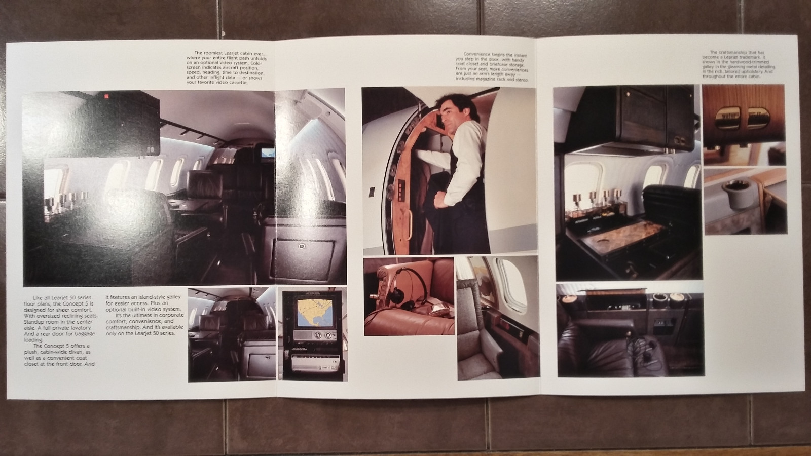 Original Gates Learjet 50 Concept 5 Brochure, Trifold, 8 x 10.75"