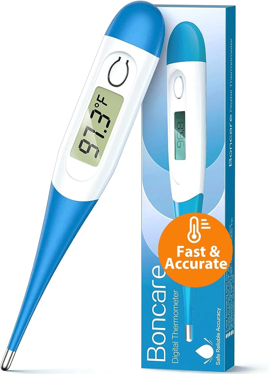 Digital Thermometer 10s Fast Oral Rectal Baby Kids Adults Fever Alarm LCD Screen