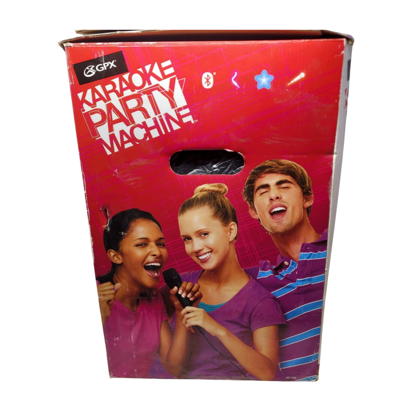 Portable GPX Karaoke Party Machine- JB179B, Bluetooth, Light Effects, Microphone